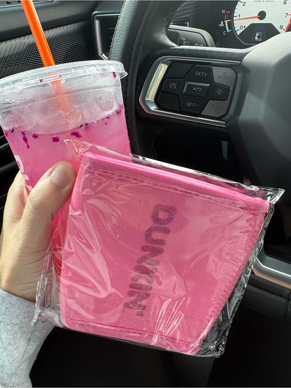 NIB - Dunkin X Kylie Cup Holder (drink sleeve / koozie) - Picture 4 of 5